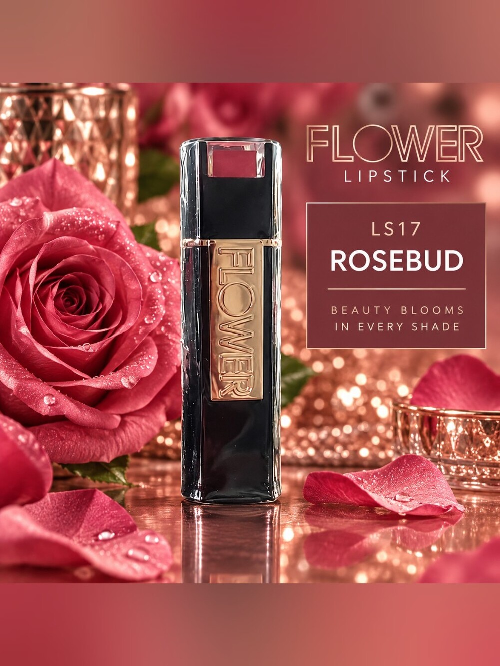 FLOWER LS17 Rosebud Lipstick — Rose Pink Shade